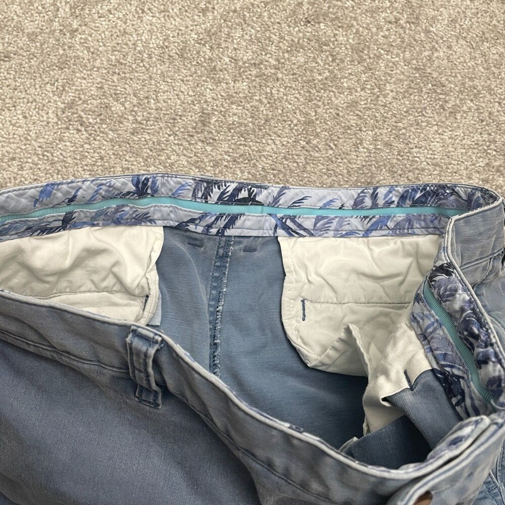 Tommy Bahama Chino Shorts Mens 36 Blue Pockets Cotton Blend Casual Outdoor 38x10 - Picture 11 of 13